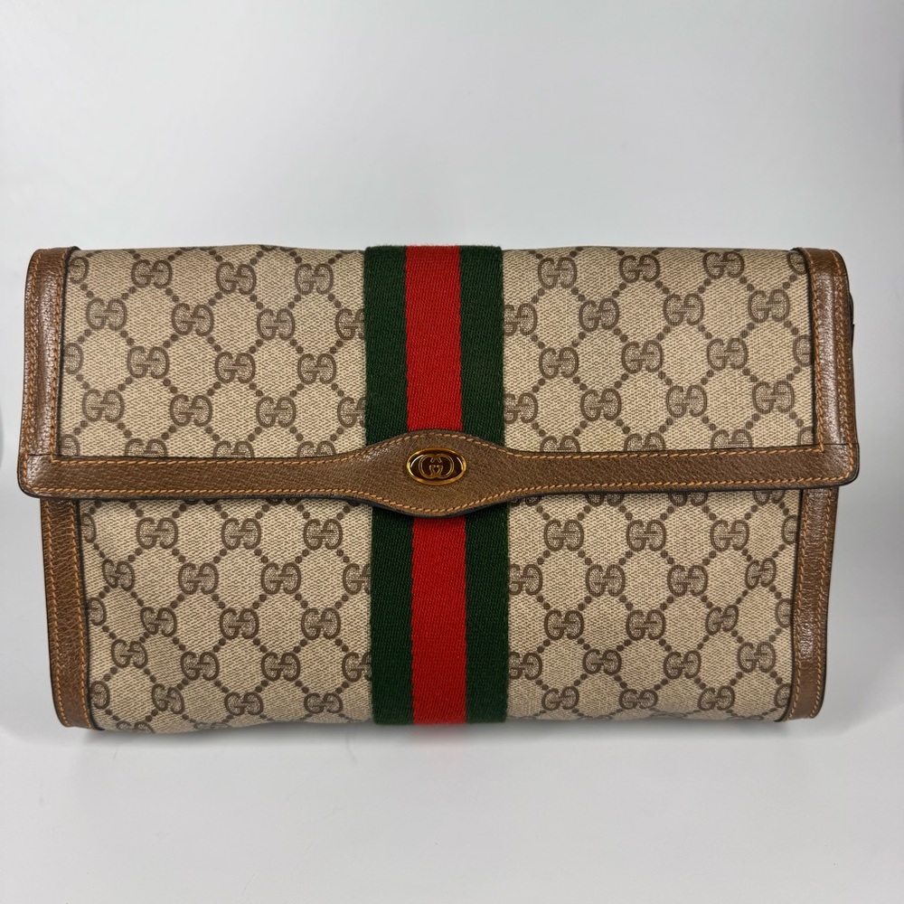 Gucci Ophidia GG Supreme Monogram Clutch – RARE LARGE SIZE - Picture 13 of 13
